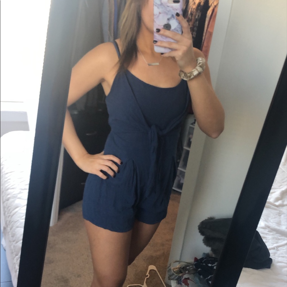 Navy Romper
